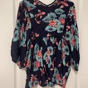 Koi Fish Blouse Size Small